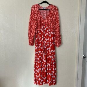 Diane Von Furstenberg X Target Bold Botanical Print Maxi Dress, L